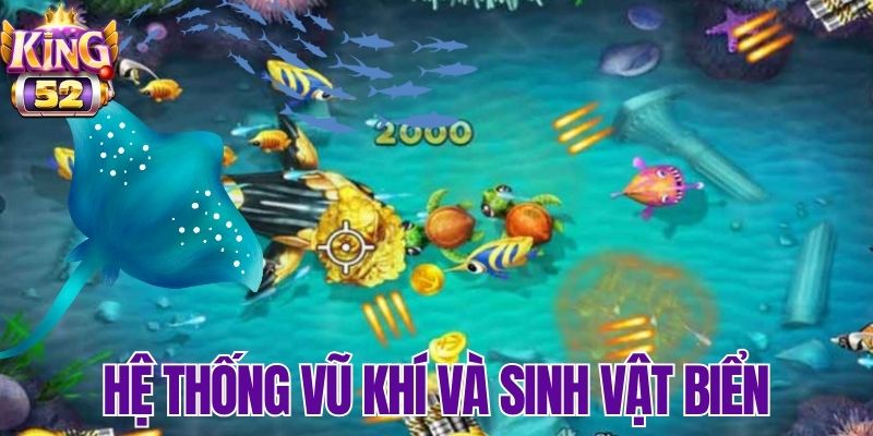 Khám phá kho vũ khí hiện đại và các loài cá trong Bắn Cá Jackpot